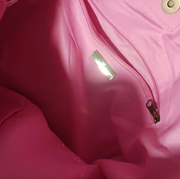 INC Pom Pom Rattan Straw Beach Bag Handbag Tote Purse Perfect For Summer! - Picture 7 of 10